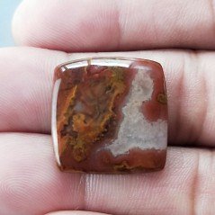 Agata Pennacchio Naturale Forma Quadrato Piatto Cabochon Liscio Fatto a Mano 21X21X4mm 4,03gm 1pz Agata Pennacchio Naturale Forma Quadrato Piatto Cabochon Liscio Fatto a Mano 21X21X4mm 4,03gm 1pz