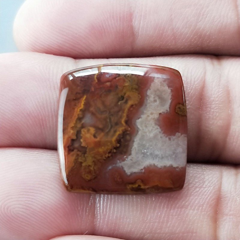 Agata Pennacchio Naturale Forma Quadrato Piatto Cabochon Liscio Fatto a Mano 21X21X4mm 4,03gm 1pz Agata Pennacchio Naturale Forma Quadrato Piatto Cabochon Liscio Fatto a Mano 21X21X4mm 4,03gm 1pz