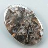 Agata Legno Turchia Naturale Forma Ovale Piatto Cabochon Liscio Fatto a Mano 42X28X5mm 10,10gm 1pz