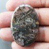 Agata Legno Turchia Naturale Forma Ovale Piatto Cabochon Liscio Fatto a Mano 42X28X5mm 10,10gm 1pz