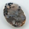 Agata Legno Turchia Naturale Forma Ovale Piatto Cabochon Liscio Fatto a Mano 39X28X5mm 10,00gm 1pz