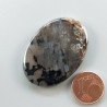 Agata Legno Turchia Naturale Forma Ovale Piatto Cabochon Liscio Fatto a Mano 39X28X5mm 10,00gm 1pz