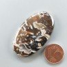 Agata Legno Turchia Naturale Forma Ovale Piatto Cabochon Liscio Fatto a Mano 43X25X6mm 11,50gm 1pz