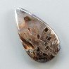 Agata Legno Turchia Naturale Forma Goccia Piatto Cabochon Liscio Fatto a Mano 36X20X5mm 6,20gm 1pz