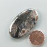 Agata Legno Turchia Naturale Forma Ovale Piatto Cabochon Liscio Fatto a Mano 38X21X5mm 7,10gm 1pz