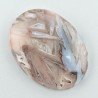 Agata Legno Turchia Naturale Forma Ovale Piatto Cabochon Liscio Fatto a Mano 34X25X5mm 8,00gm 1pz