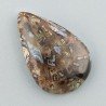 Agata Legno Turchia Naturale Forma Goccia Piatto Cabochon Liscio Fatto a Mano 27X17X5mm 3,50gm 1pz