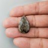Agata Legno Turchia Naturale Forma Goccia Piatto Cabochon Liscio Fatto a Mano 27X17X5mm 3,50gm 1pz