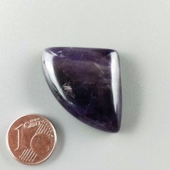 Ametista Chevron Naturale Forma FantasiaPiatto  Cabochon Liscio Fatto a Mano 35X25X7mm 8,50gm 1pz