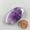 Ametista Chevron Naturale Forma Ovale Piatto Cabochon Liscio Fatto a Mano 39x22mm 11,00gm 1pz