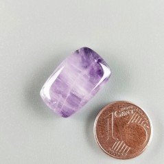 Ametista Chevron Naturale Forma Cuscino Piatto Cabochon Liscio Fatto a Mano 20x13mm 3,14gm 1pz