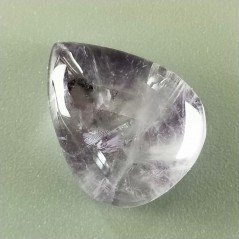 Ametista Chevron Naturale Forma Gocce Piatto Cabochon Liscio Fatto a Mano 20x16mm 3,73gm 1pz