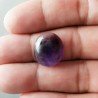 Ametista Chevron Naturale Forma Ovale Piatto Cabochon Liscio Fatto a Mano 16x14mm 2,51gm 1pz