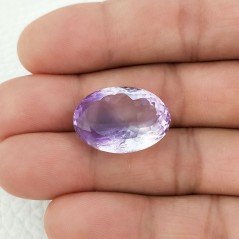 Ametista Naturale Taglio Ovale Sfaccettata Fatto a Mano Gemma Sciolta 16X22X11mm 25,90 Carati 1pz