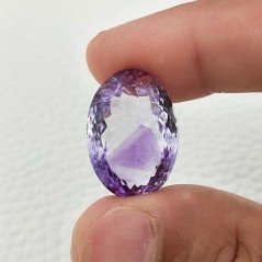Ametista Naturale Taglio Ovale Sfaccettata Fatto a Mano Gemma Sciolta 16X22X11mm 25,90 Carati 1pz