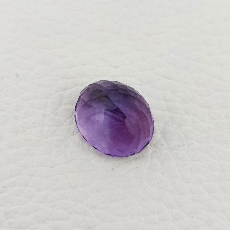 Ametista Naturale Taglio Ovale Sfaccettata Fatto a Mano Gemma Sciolte 18X15X12mm 25,15 Carati 1pz