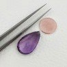 Ametista Naturale Taglio Goccia Sfaccettata Fatto a Mano Gemma Sciolte 26X15X10mm 24,45 Carati 1pz