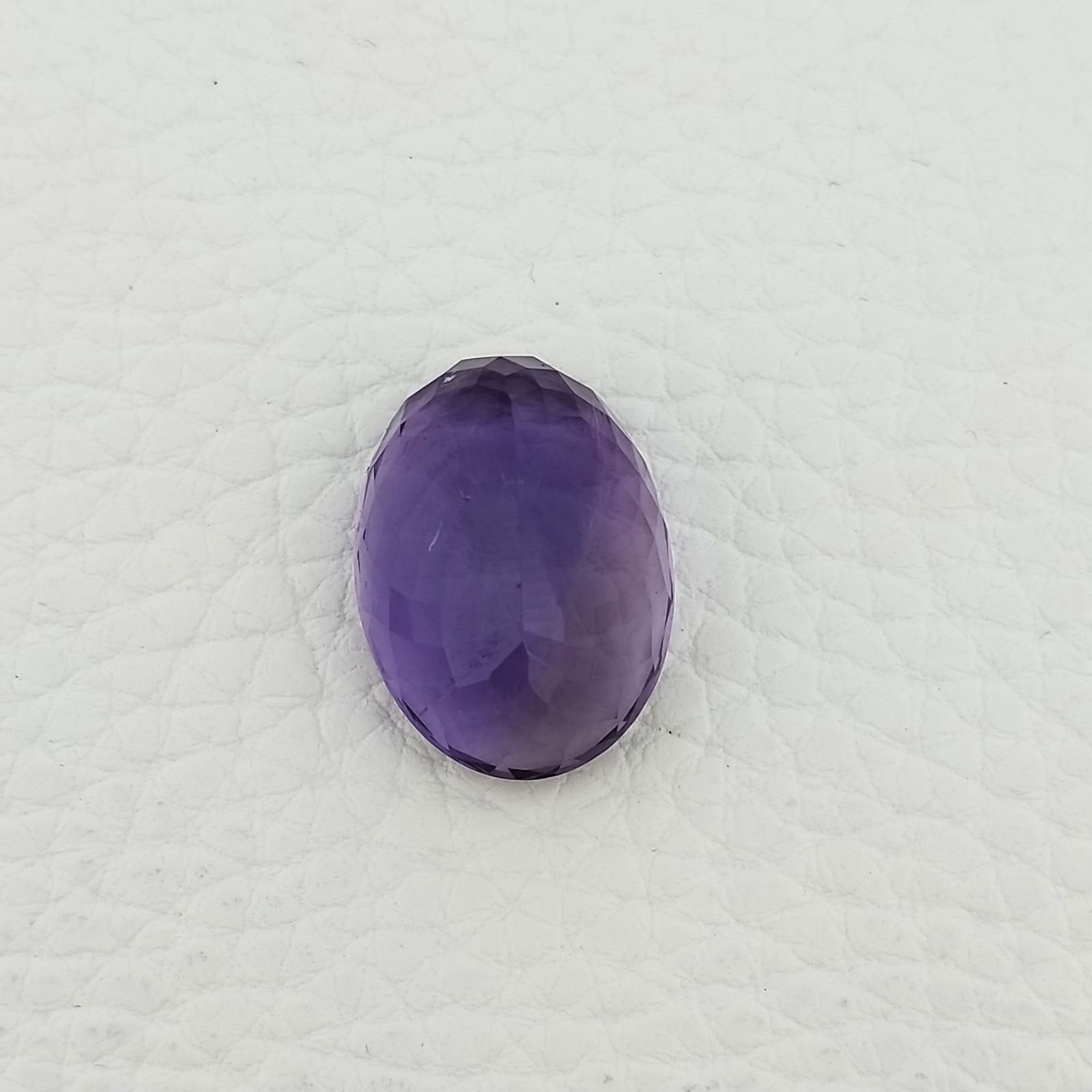 Ametista Naturale Taglio Ovale Sfaccettata Fatto a Mano Gemma Sciolta 15X21X10,3mm 21,90 Carati 1pz