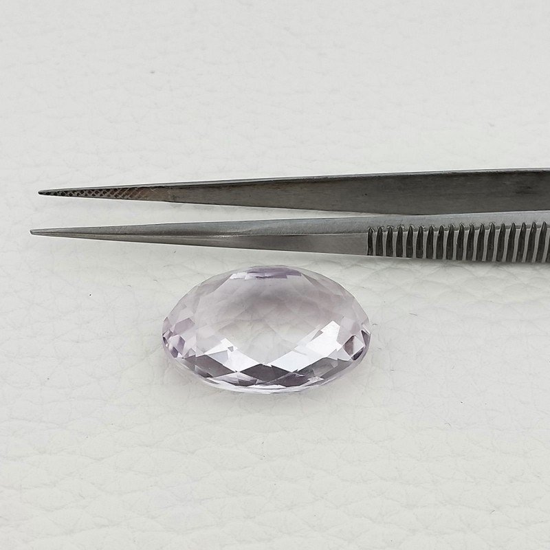 Ametista Rosa di Francia Naturale Taglio Ovale Sfaccettata Fatto a Mano Gemma Sciolta 16X23mm 25,15 Carati 1pz