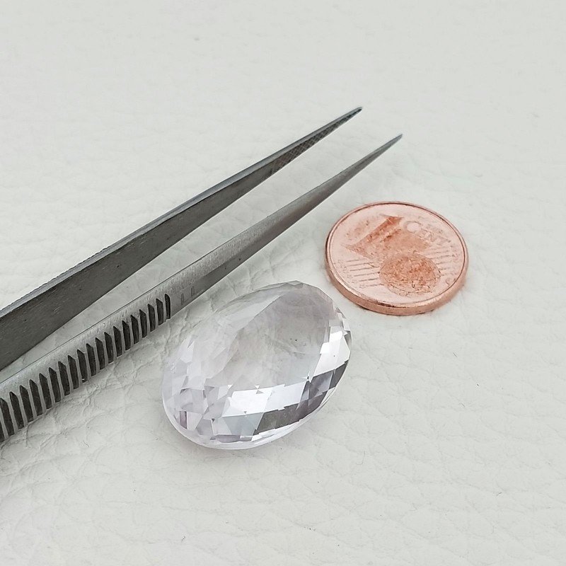 Ametista Rosa di Francia Naturale Taglio Ovale Sfaccettata Fatto a Mano Gemma Sciolta 16X23mm 25,15 Carati 1pz