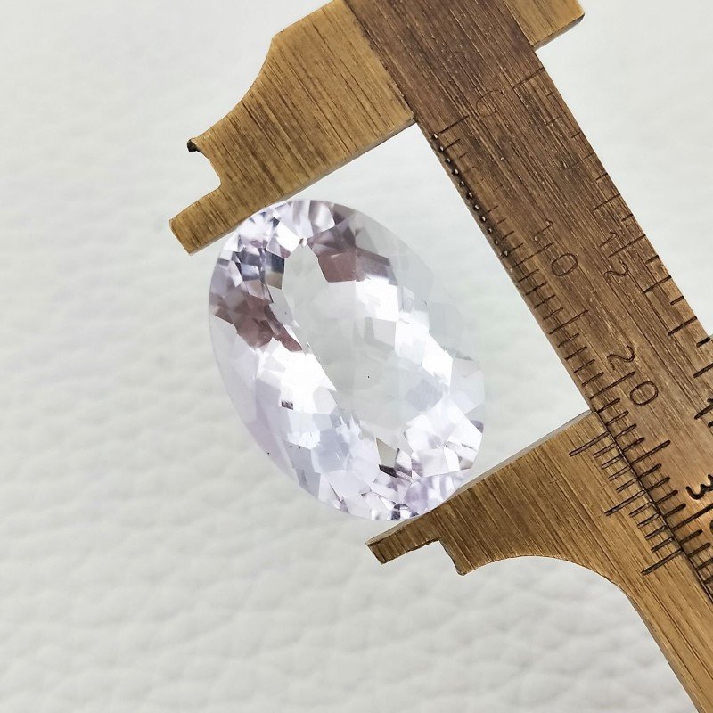 Ametista Rosa di Francia Naturale Taglio Ovale Sfaccettata Fatto a Mano Gemma Sciolta 16X23mm 25,15 Carati 1pz