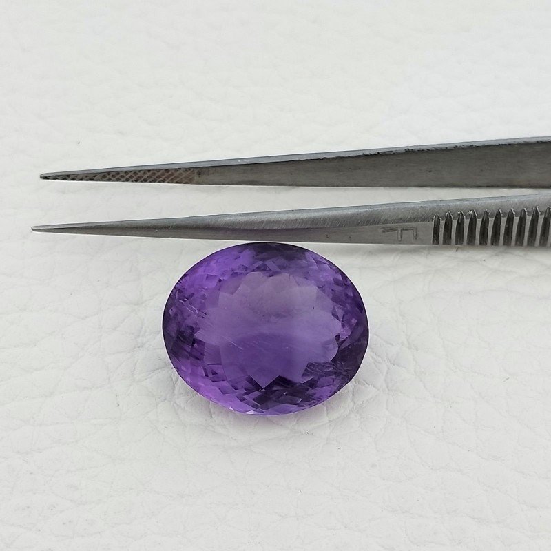 Ametista Naturale Taglio Ovale Sfaccettata Fatto a Mano Gemma Sciolte 18X15X10mm 18,85 Carati 1pz