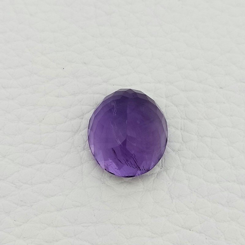 Ametista Naturale Taglio Ovale Sfaccettata Fatto a Mano Gemma Sciolte 18X15X10mm 18,85 Carati 1pz