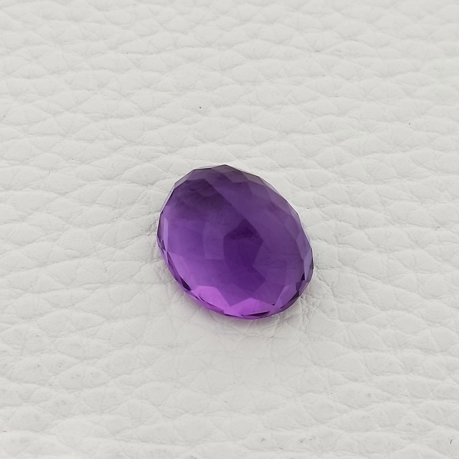 Ametista Naturale Taglio Ovale Sfaccettata Fatto a Mano Gemma Sciolta 14X18X10mm 17,50 Carati 1pz