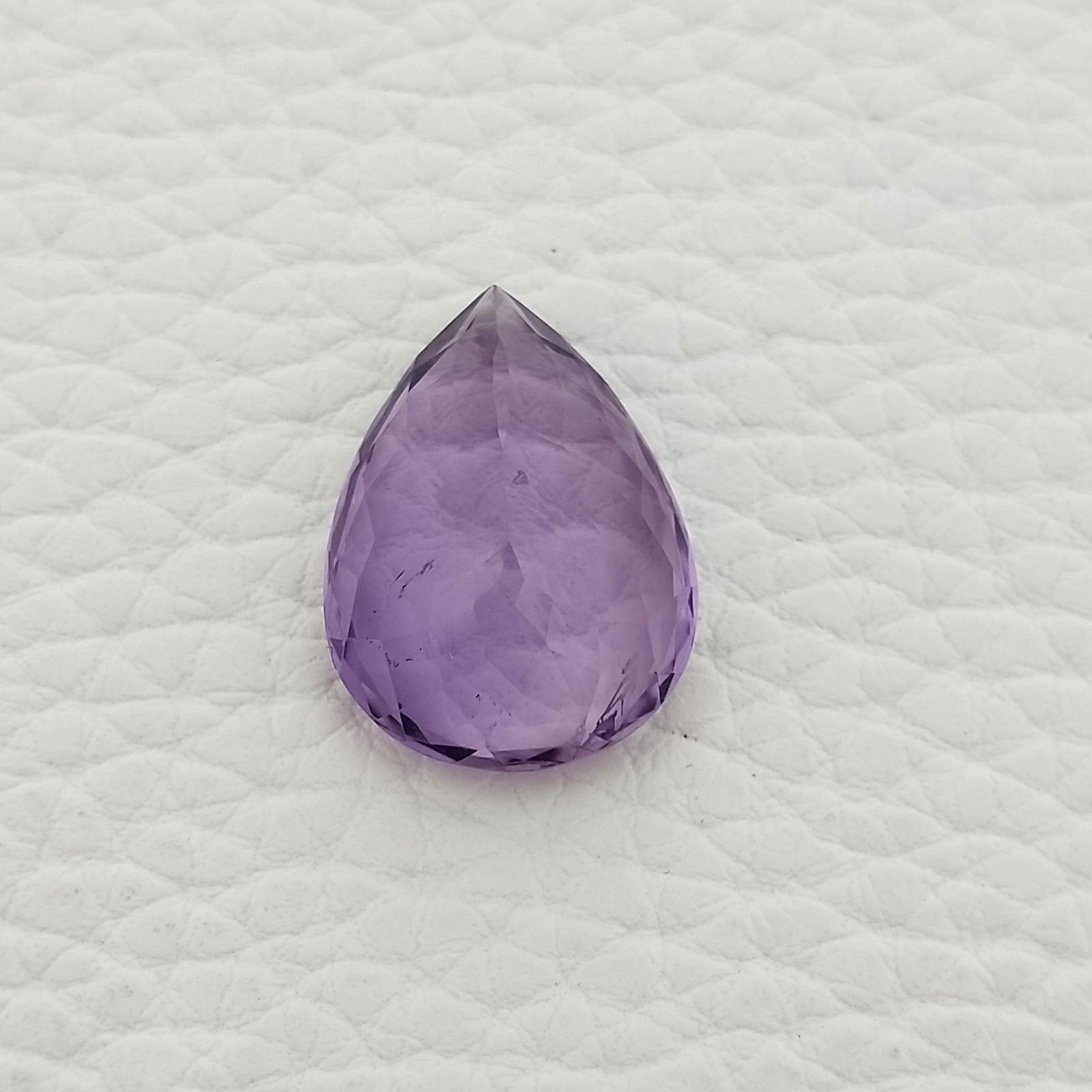 Ametista Naturale Taglio Goccia Sfaccettata Fatto a Mano Gemma Sciolta 15X21X9,5mm 17,00 Carati 1pz