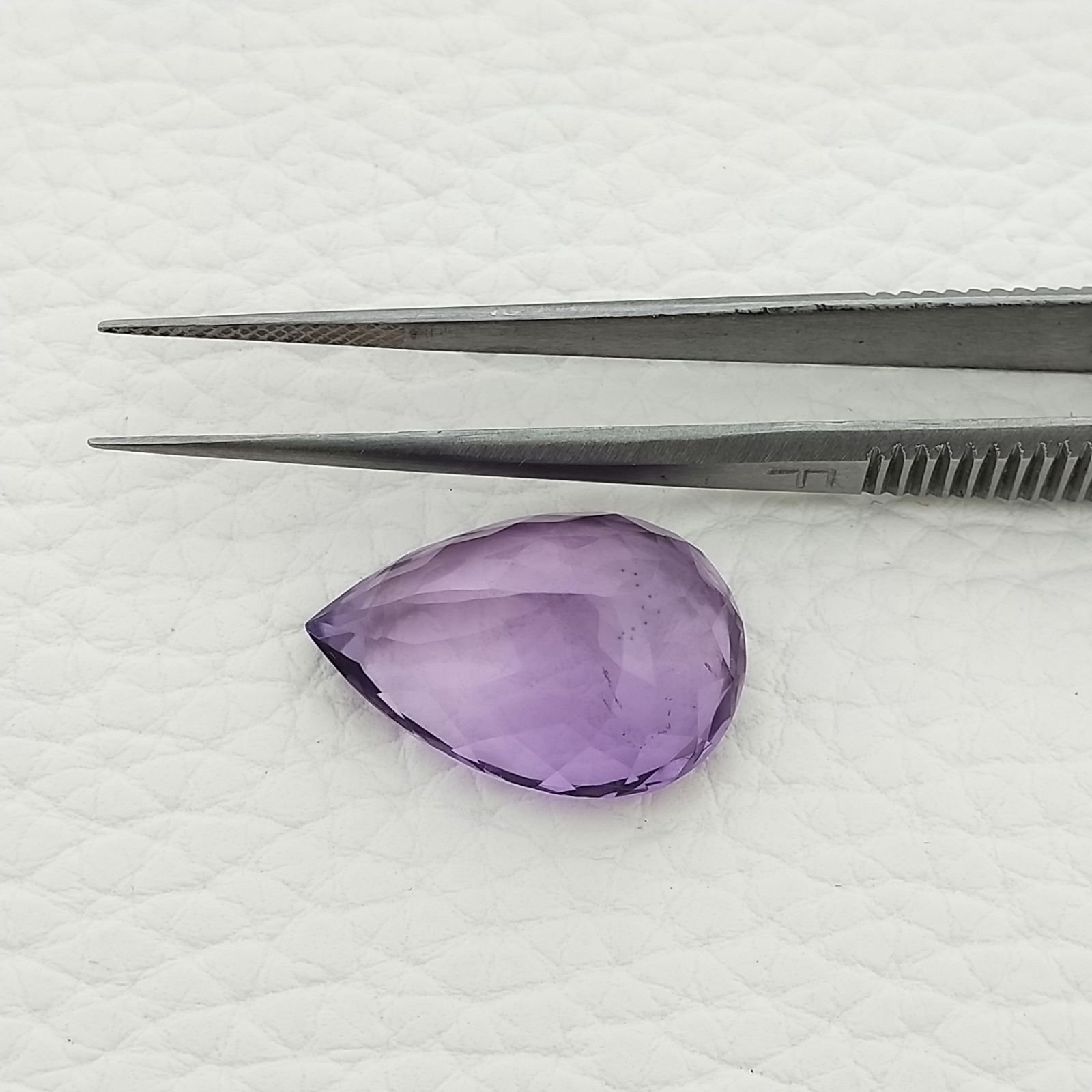 Ametista Naturale Taglio Goccia Sfaccettata Fatto a Mano Gemma Sciolta 15X21X9,5mm 17,00 Carati 1pz
