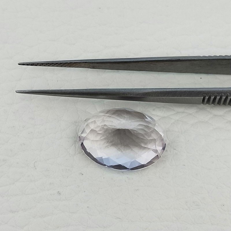 Ametista Rosa di Francia Naturale Taglio Ovale Sfaccettata Fatto a Mano Gemma Sciolta 13X18X11mm 13,90 Carati 1pz