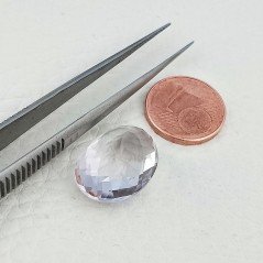 Ametista Rosa di Francia Naturale Taglio Ovale Sfaccettata Fatto a Mano Gemma Sciolta 13X18X11mm 13,90 Carati 1pz