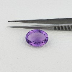 Ametista Naturale Taglio Ovale Sfaccettata Fatto a Mano Gemma Sciolta 13X18X8,5mm 12,35 Carati 1pz