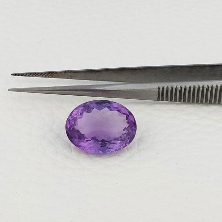 Ametista Naturale Taglio Ovale Sfaccettata Fatto a Mano Gemma Sciolta 13X17X13mm 11,95 Carati 1pz