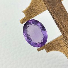 Ametista Naturale Taglio Ovale Sfaccettata Fatto a Mano Gemma Sciolta 13X17X13mm 11,95 Carati 1pz