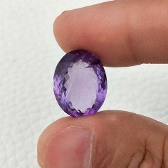 Ametista Naturale Taglio Ovale Sfaccettata Fatto a Mano Gemma Sciolta 13X17X13mm 11,95 Carati 1pz
