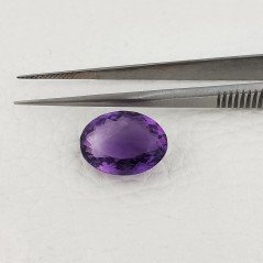 Ametista Naturale Taglio Ovale Sfaccettata Fatto a Mano Gemma Sciolta 12X16X8mm 9,95 Carati 1pz