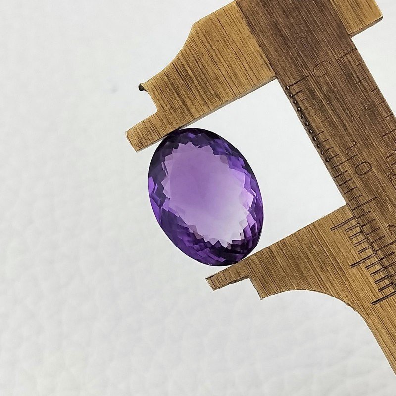 Ametista Naturale Taglio Ovale Sfaccettata Fatto a Mano Gemma Sciolta 12X16X8mm 9,95 Carati 1pz