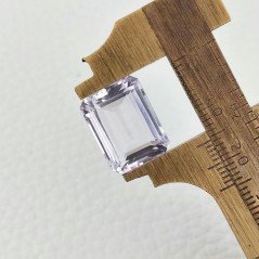 Ametista Rosa di Francia Naturale Taglio Smeraldo Octagono Sfaccettata Fatto a Mano Gemma Sciolta 12X16X7,7mm 11,70 Carati 1pz