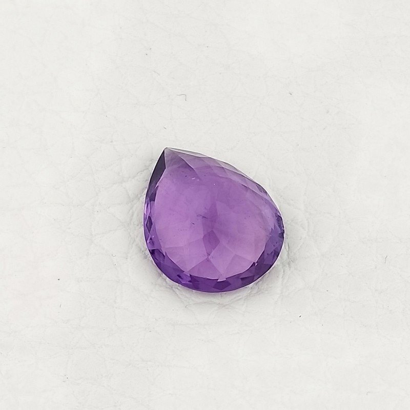 Ametista Naturale Taglio Goccia Sfaccettata Fatto a Mano Gemma Sciolta 13X17X6mm 8,25 Carati 1pz