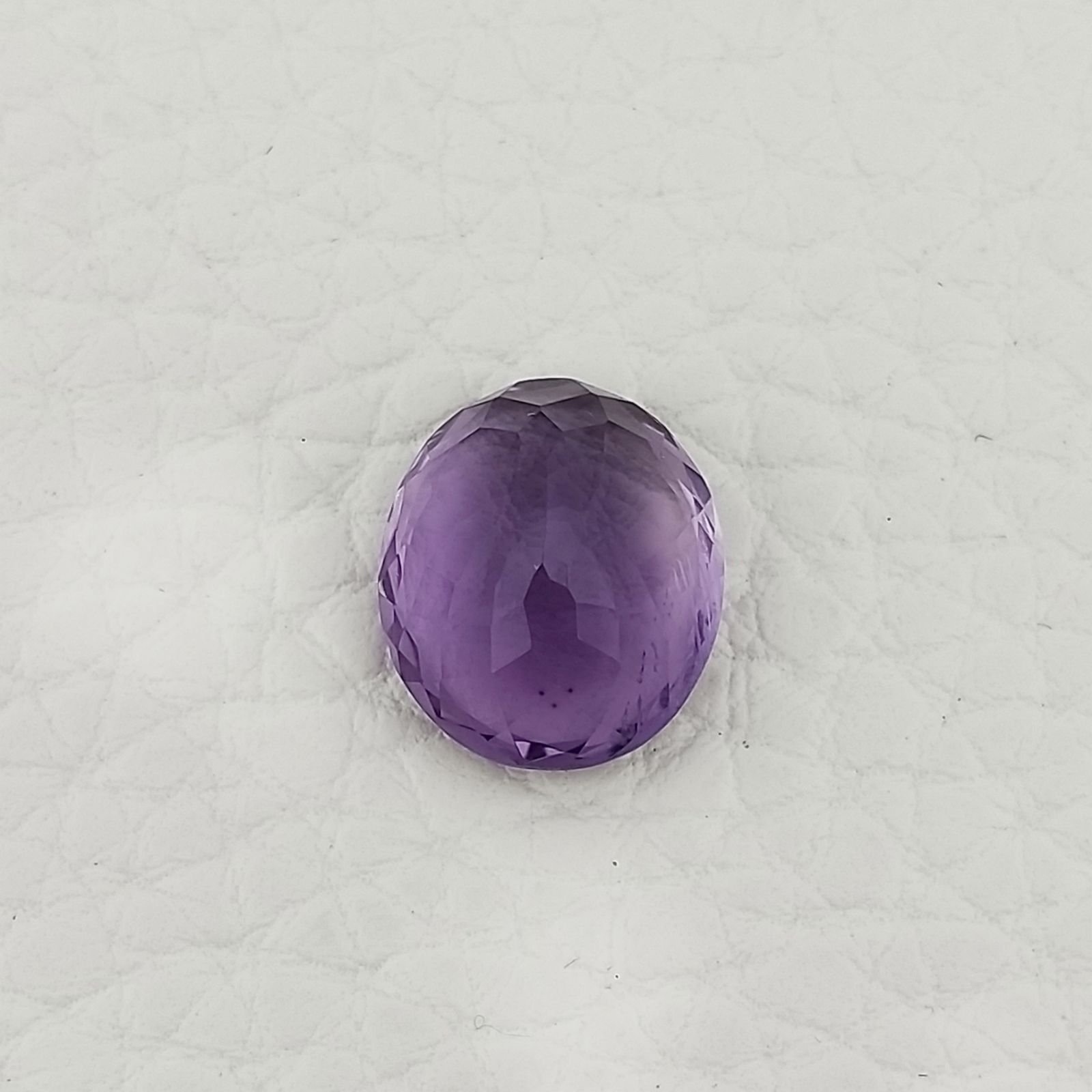 Ametista Naturale Taglio Ovale Sfaccettata Fatto a Mano Gemma Sciolta 11X13X7mm 5,65 Carati 1pz