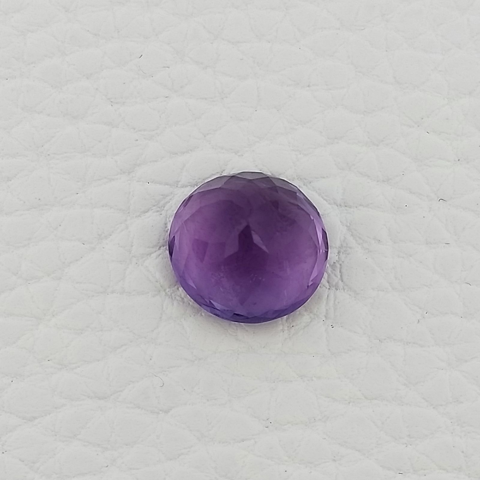 Ametista Naturale Taglio Tondo Sfaccettata Fatto a Mano Gemma Sciolta 11,5X7,6mm 5,65 Carati 1pz