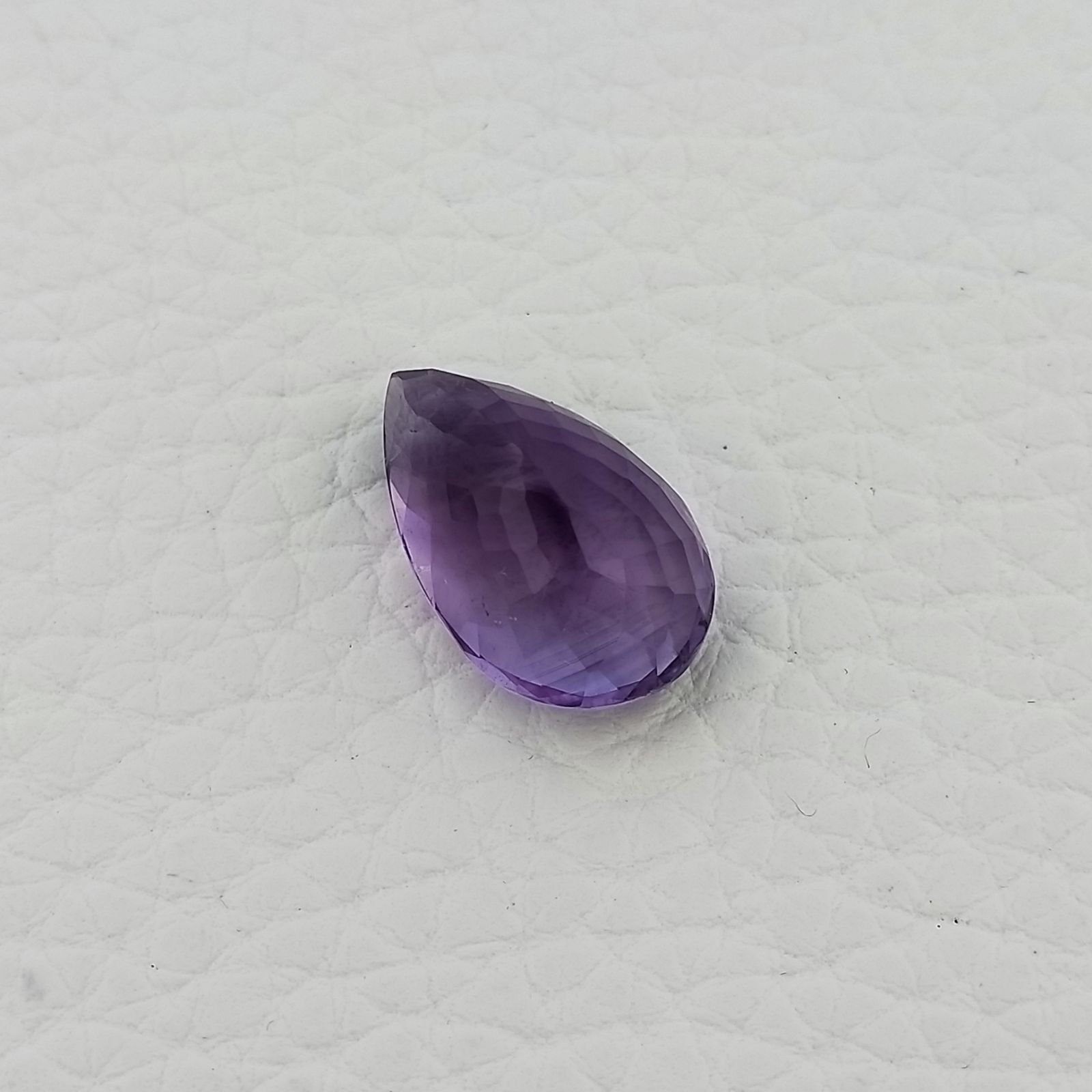 Ametista Naturale Taglio Goccia Sfaccettata Fatto a Mano Gemma Sciolta 11X18x9,4mm 11,20 Carati 1pz