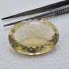 Quarzo Limone Naturale Taglio Ovale Sfaccettato a Mano Gemma Sciolta 32x25x13mm 64,25 Carati 1pz