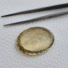 Quarzo Limone Naturale Taglio Ovale Sfaccettato a Mano Gemma Sciolta 32x25x13mm 64,25 Carati 1pz