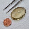 Quarzo Limone Naturale Taglio Ovale Sfaccettato a Mano Gemma Sciolta 32x25x13mm 64,25 Carati 1pz