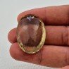 Quarzo Limone Naturale Taglio Ovale Sfaccettato a Mano Gemma Sciolta 32x25x13mm 64,25 Carati 1pz