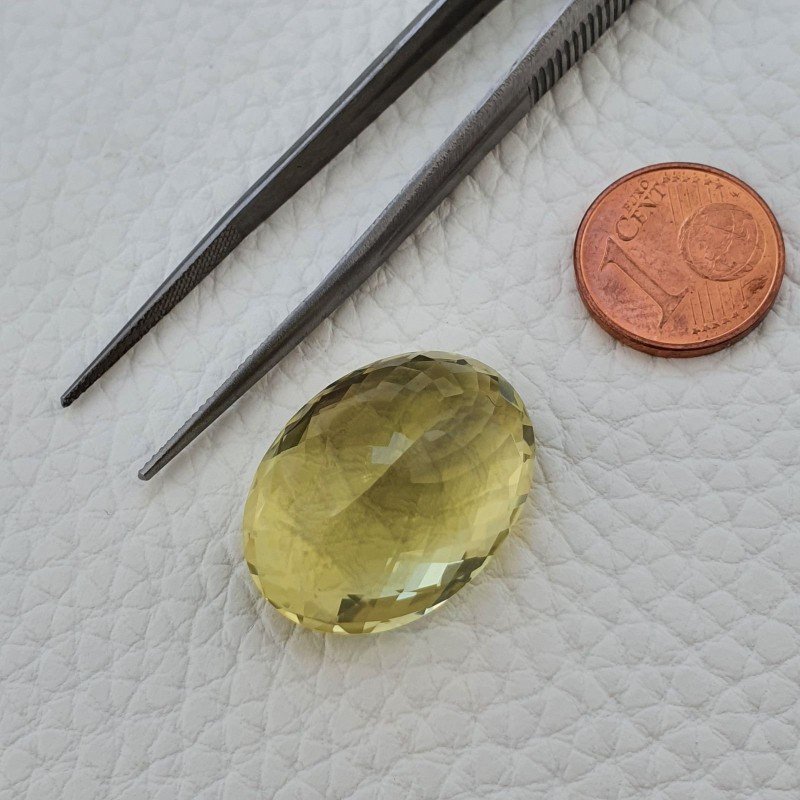 Quarzo Limone Naturale Taglio Ovale Sfaccettato a Mano Gemma Sciolta 24x18x13mm 33,75 Carati 1pz Quarzo Limone Naturale Taglio Ovale Sfaccettato a Mano Gemma Sciolta 24x18x13mm 33,75 Carati 1pz
