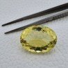 Quarzo Limone Naturale Taglio Ovale Sfaccettato a Mano Gemma Sciolta 21x28mm 41.15 Carati 1pz