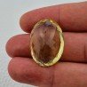 Quarzo Limone Naturale Taglio Ovale Sfaccettato a Mano Gemma Sciolta 21x28mm 41.15 Carati 1pz